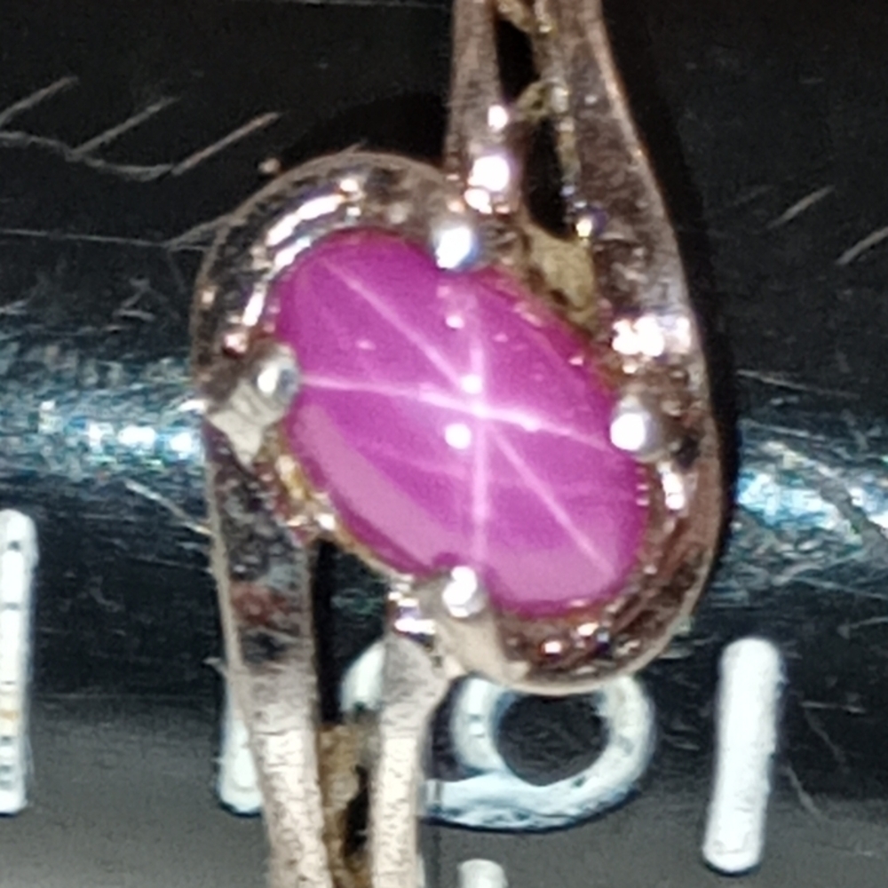 VINTAGE STERLING PINK SAPPHIRE $59